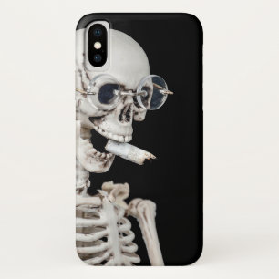 skelet roken sigarettenpeuk iPhone x hoesje