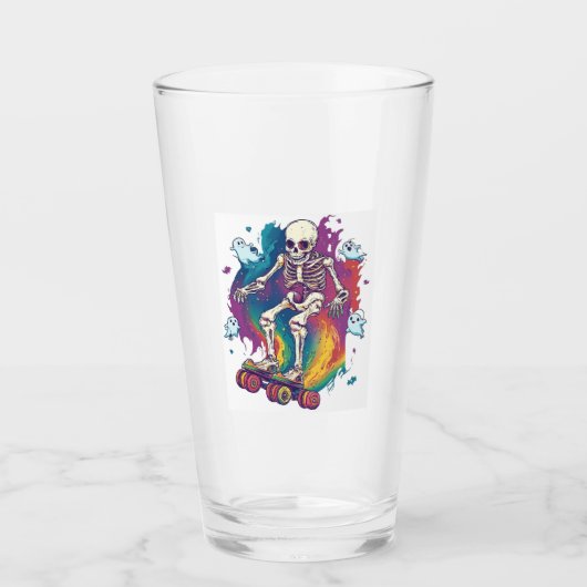 Skelet Roller Skater Glas (Voorkant)