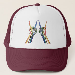 Skelet Rots Hand LGBTQ Cool Regenboog Vlag Homosek Trucker Pet