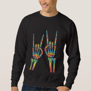 Skelet Rots Hand Regenboog LGBTQ Homoseksueel Lesb Trui