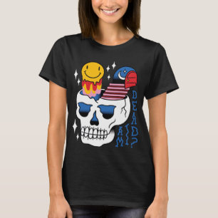 Skelet schedel eng griezelig dood t-shirt
