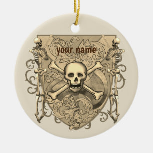Skelet Schedel Schild ornament