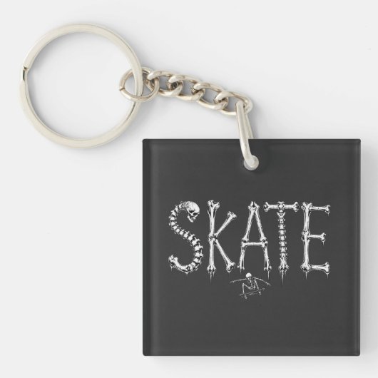 Skelet SKATE Horror Design Sleutelhanger (voorkant)