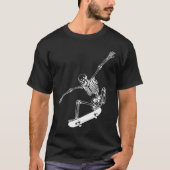 Skelet Skateboard Skull Halloween Skateboarden T-shirt (Voorkant)
