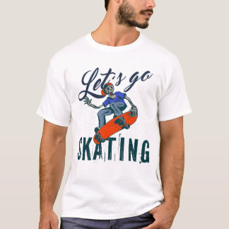 Skelet Skateboarden T-Shirt | Skate Straatkunst