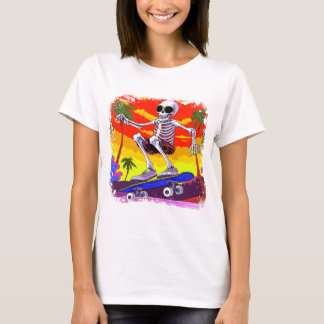 Skelet Skateboarder - Schedel T-shirt