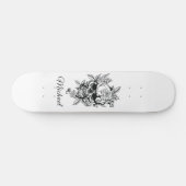 Skelet Skelet Gothic Elegant and Name Skateboard (Horizontaal)