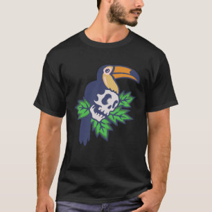 Skelet Skull Bird Tukane Tukan Tucan T-shirt