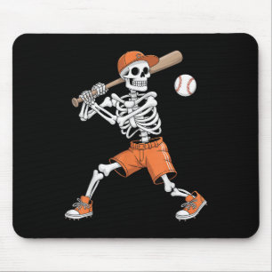 Skelet Slagbeurt Baseball Halloween  Muismat
