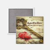  skelet sleutel Victoriaans steampunk bruiloft Magneet (Voorkant / Achterkant)