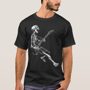 Skelet speelt Gitaar Rock And Roll Rock On mannen T-shirt