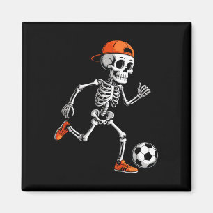 Skelet speelt voetbal jongens mannen grappige Hall Magneet