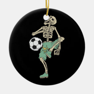 Skelet Spelen Voetbal Halloween Kostuum Mannen Vro Keramisch Ornament