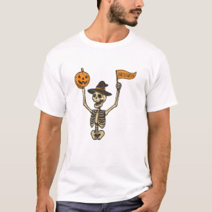 Skelet spookachtig feest t-shirt