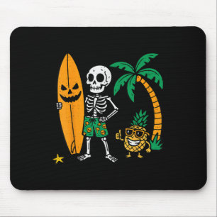 Skelet Surfen Halloween Surfer Kostuum Hawaïaans Muismat
