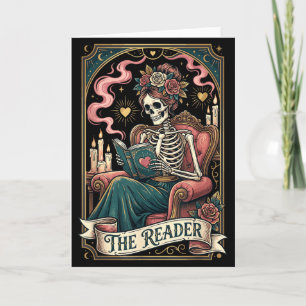 Skelet Tarotkaart De Lezer Boekliefhebber Valentin Kaart