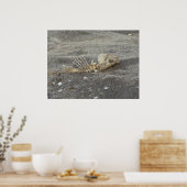 Skelet van een vis poster (Keuken)