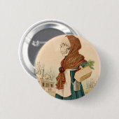 Skelet Vegetable Lady Ronde Button 5,7 Cm (Voorkant /achterkant)