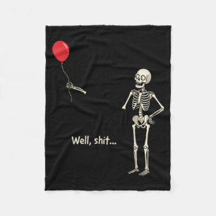 Skelet Verloor Ballon Spullen Skelet Grappig Fleece Deken