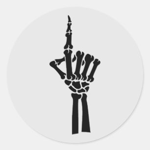 Skelet Vinger Wijzen Halloween Sticker