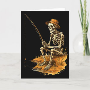 Skelet Vissen Grappige Halloween Kostuum Mannen Vr Kaart