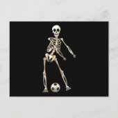 Skelet Voetbal Halloween Flossende Dans Cosplay Feestdagenkaart (Voorkant)