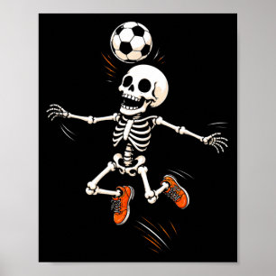 Skelet voetbal Halloween kostuum jongens kinderen  Poster