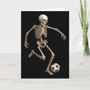 Skelet Voetbal Retro Halloween Kostuum Grappige Ma Kaart