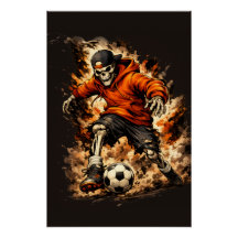 Skelet Voetbalspeler Streetwear Cartoon – Dyna