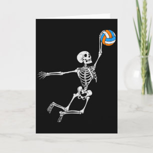 Skelet Volleybal Halloween Kostuum Jongens Tieners Kaart
