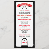 Skelet Wedding Program - Zwart en Rood Programma (Achterkant)