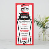 Skelet Wedding Program - Zwart en Rood Programma (Staand voorkant)