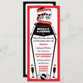 Skelet Wedding Program - Zwart en Rood Programma (Voorkant / Achterkant)