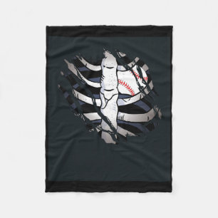 Skelet zachte hart zombie kostuum T-shirt Fleece Deken