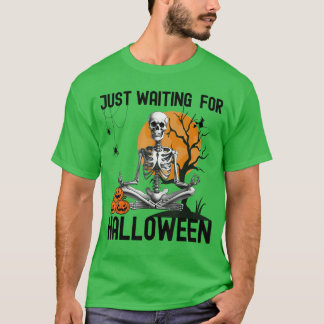 Skelet Zomer Griezelige Sfeer Wachtend Op Hallowee T-shirt