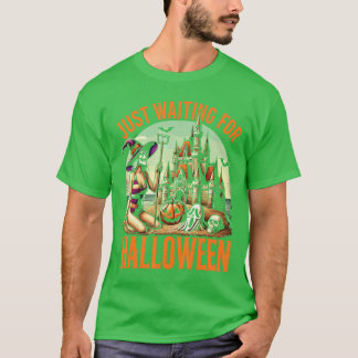 Skelet Zomer Wachtend Op Halloween Zomer T-shirt