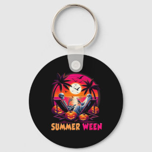 Skelet Zomer-ween Strand Halloween Sfeer Zonsonder Sleutelhanger
