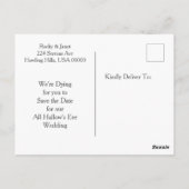 Skeletal Couple Save the Date Briefkaart (Achterkant)