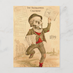 Skeletal Paperboy Briefkaart
