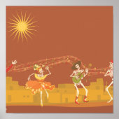 Skeletband op dag van de dood poster (Voorkant)