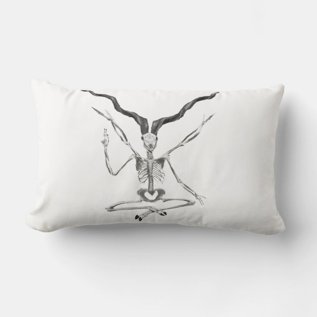 Skeletbaphomet Pillow Kussen (Voorkant)