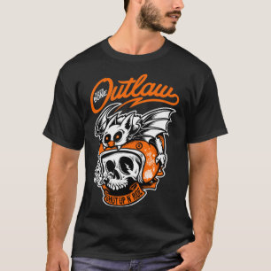 Skeletbiker Bone Outlaw Motorcycle Mannen T-Shirt