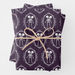 Skeletbladen voor siamese tweeslakken inpakpapier vel
