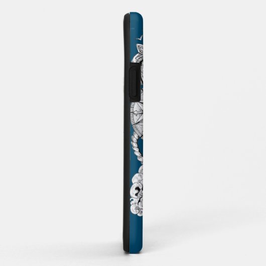 Skeletblauw anker Case-Mate iPhone case (Achterkant/rechts)