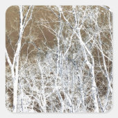 Skeletbos Vierkante Sticker (Voorkant)