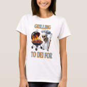 Skeletchef grillen om te sterven voor t-shirt (Voorkant)