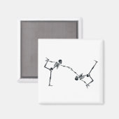 Skeletdansende Halloween Magnet Magneet (Voorkant / Achterkant)