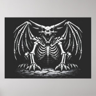 Skeletdraak door BurnsInHell Poster