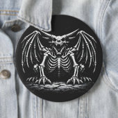 Skeletdraak door BurnsInHell Ronde Button 6,0 Cm (In situ)