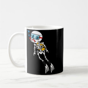 Skeletduiker Halloween onderwater duiken Koffiemok